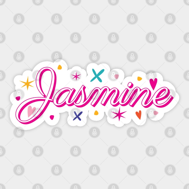 Jasmine name cute design Sticker by BrightLightArts